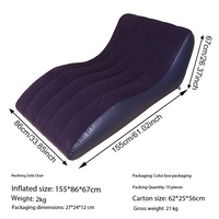 Fauteuil-lit gonflable moderne et portable en PVC floqué pour camping extérieur individuel