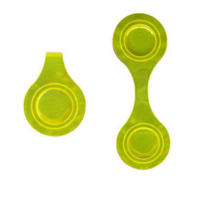 Haute Visible Hi Viz Pvc Lumière Réfléchissant Clip sur Sac Ceinture Aimant Bouton Réflecteur pour Nuit En Plein Air Vélo Coureur Travailleur Sécurité - Product Image 5