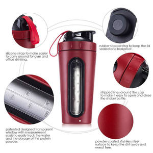 Hot Selling Custom Logo BPA-Free Stainless Steel Shaker Bottle for Gym <strong>Protein</strong> Travel Mug Perfect Business Gift - Product Image 2