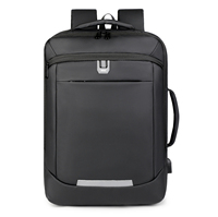 Sac à dos unisexe professionnel extensible en tissu Oxford imperméable avec coussin d'air, grande capacité, antivol, chargement USB pour le voyage
