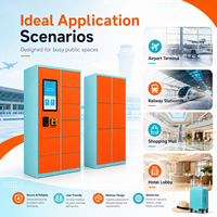 Système de casiers intelligents pour bagages, solution de stockage intelligente pour aéroport, gare, hôtel, solution personnalisée en libre-service