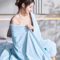 Couette d'été rafraîchissante en nylon-spandex et soie glacée, légère, fine, double face, pour climatisation, lavable en machine