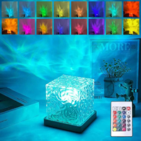 Veilleuse dynamique ondulation de l'eau 16 couleurs projecteur lampe chambre lumière ambiante USB télécommande Cool mur lumière LED atmosphère décor