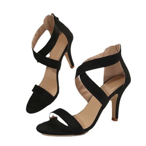 Escarpins sexy à talon aiguille, bout ouvert et lanières croisées pour femme, nouvelle collection été, grandes tailles, mode, sac à dos tendance - Product Image 5