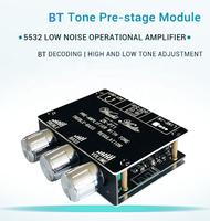 ZK-PT1 Blue tooth 5.0 récepteur Audio décodeur carte de tonalité stéréo contrôleur de Volume aigus basse tonale préampli bouton