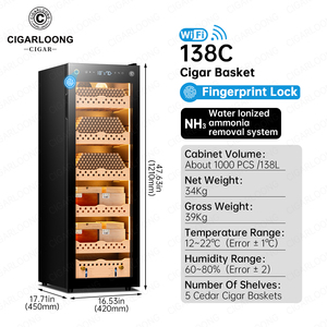Cigarloong Intelligent Constant Temperature and Humidity Mute Embedded Cedar Wood Professional Compressor Cigar Humidors <b>Cabinet</b> - Product Image 6