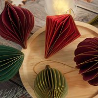 12 Stück Weihnachts-Wabenornamente aus Papier, Laternen, 3D-Glitzerkante, wiederverwendbare Hängedekoration für Neujahr, Feiertage, Partys, Zuhause, Grün