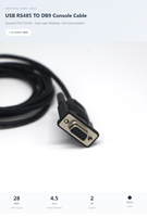 Cable de Consola Serial RS485 USB-A Macho a DB9 Hembra de 9 Pines de Carga Rápida para Uso en Computadoras, Material PVC, Hecho en Guangdong