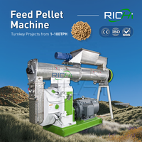 Machine automatique RICHI pour la fabrication de granulés d'aliments pour animaux (poulets) 5-7 T/H