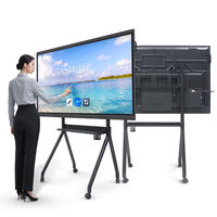 Pizarra Interactiva Inteligente LED 4K UHD de 86 Pulgadas y 60 Hz, Sistema Operativo Dual, 8 GB + 128 GB, Pantalla Táctil de 40 Puntos, Pizarra Blanca Inteligente para el Aula