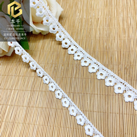 LEIXUSI 1,8 cm Dentelle en polyester brillante à une face, soluble dans l'eau, pour accessoires vestimentaires et ornements en dentelle, vente en gros