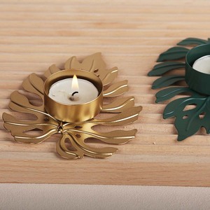 Metall Schildkröte Blattform Kerzenlicht Abendessen Requisiten Dekorative Tee licht Stand Kerzenhalter Metall Kerzenhalter - Product Image 2