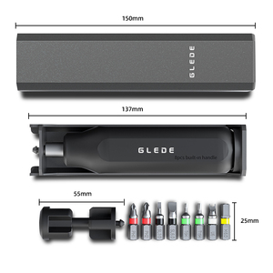 Glede <span class=keywords><strong>8</strong></span> trong <span class=keywords><strong>1</strong></span> DIY lớp đa chức năng dụng cụ cầm tay thiết lập có thể sạc lại Screwdriver với nhựa xử lý OEM tùy chỉnh - Product Image 5