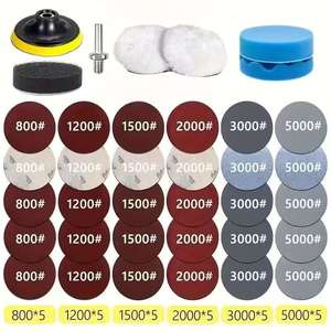 Kit de polissage de voiture, ensemble d'éponges de réparation et de restauration de phares de 3 pouces (75 mm) avec disques en alumine pour le detailing automobile - Product Image 3