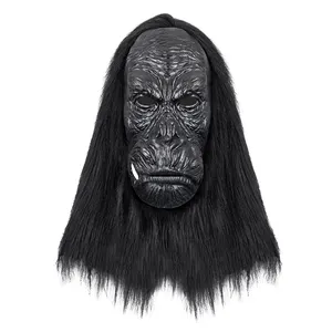 Máscara de gorila de horror engraçada realista de látex de cabeça cheia personalizada Halloween Natal Cosplay Máscara de animal