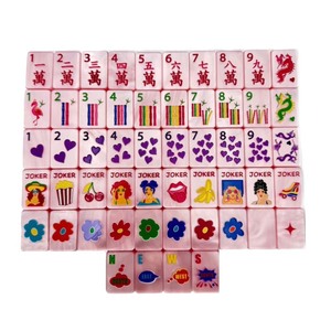 Set Mahjong Akrilik Modern Motif Mutiara Air Bergelombang Gaya Berkuda Amerika untuk 4 Pemain, Hadiah Pesta Rumah - Product Image 2