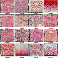 Mur de fleurs enroulable en gros 8ft x 8ft, mur de fleurs artificielles en soie roses, toile de fond décorative de luxe