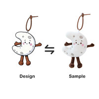 Porte-clés en peluche personnalisé en coton PP super doux avec doublure en maille, thème Logo Fun Planet Space Sci-Fi Terre/Lune/Vénus/Soleil/Saturne, anti-stress