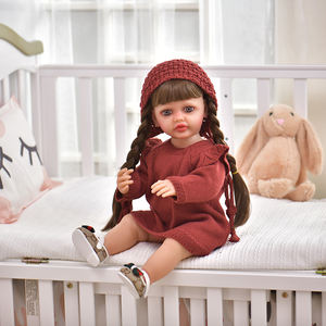Muñeca Bebé <span class=keywords><strong>Reborn</strong></span> de 55 cm, Habla, Cuerpo Completo de Silicona Vinílica, Funcional, Muñeca Bebé <span class=keywords><strong>Reborn</strong></span> de Silicona de 22 Pulgadas - Product Image 2