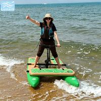 Bicyclette aquatique à pontons plats, monoplace, avec cadre en aluminium et tapis flottant avant, rapide pour le lac, portable, de Chine, Lumark