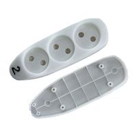 Kustom desain plastik Power Strip PP ABS plastik perumahan ekstensi Lead plastik Casing perumahan Shell cetakan injeksi