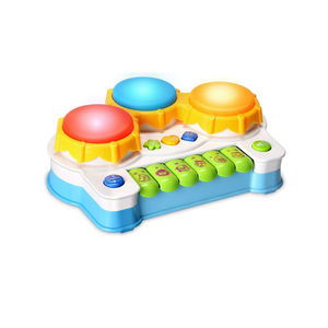 Jouets musicaux pour bébés, tambours et clavier de piano - Instruments de <span class=keywords><strong>musique</strong></span> pour tout-petits pour l'apprentissage et le développement, 6-12 <span class=keywords><strong>mois</strong></span>, plastique ABS - Product Image 1