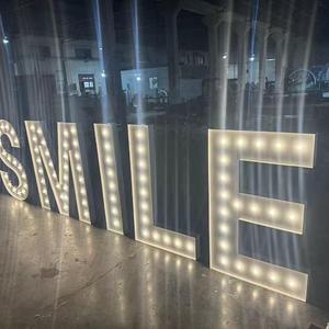 3ft 4 LED neon ánh sáng chữ đứng lớn lớn marquee kim loại không gỉ 3D Logo thư ký tùy chỉnh - Product Image 5