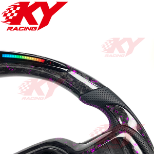 พวงมาลัยรถยนต์สไตล์สปอร์ตคาร์บอนไฟเบอร์ LED สำหรับ Ford F150 XL XLT Raptor R ปี 2021-2026 - Product Image 2