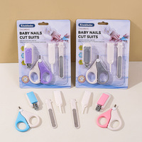 Kit de Soin Portable 4 Pièces pour Bébé : Coupe-Ongles de Sécurité en Plastique avec Accessoires de Toilettage – Idéal pour Nouveau-né et Usage Domestique – Produit de Sécurité pour Bébé