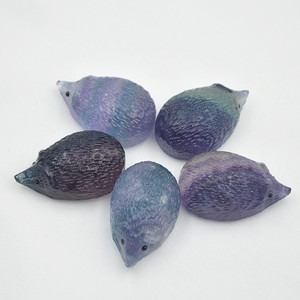 36*21*15mm Petite sculpture sur pierre de <span class=keywords><strong>Fluorite</strong></span> naturelle Hérisson sculpture pour <span class=keywords><strong>la</strong></span> décoration intérieure - Product Image 5
