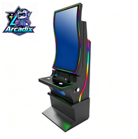 Machine d'arcade sur pied à écran tactile incurvé 4K de 43 pouces, borne multi-jeux à monnayeur pour salle de jeux et centre de divertissement