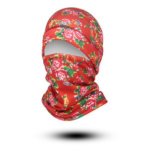 Floral Print Warm Face Mask Fleece Lined Windproof Thermal Cycling Autumn Winter Unisex - Product Image 5