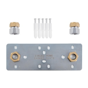 Armaturen-Schnellmontage-Zubehör: Verdecktes Messing-Verbindungsset 150mm, freiliegende Duschventil-Befestigungsplatte mit Warm- und Kaltwasseranschluss - Product Image 4