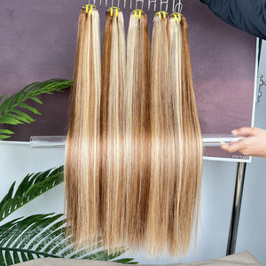 Extensiones de Cabello Humano Ombre Liso P4/27 al por Mayor, con Doble Trama, para Mujer - Product Image 5