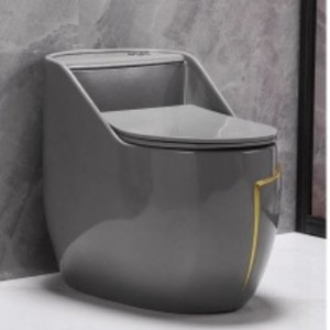 Inodoro Moderno de Una Pieza Color Gris C012 con Descarga Vortex Silenciosa y Antiolores - Product Image 4