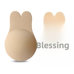 Approvisionnement direct usine : Soutien-gorge push-up sexy en silicone à oreilles de lapin, avec dentelle, rembourrage en éponge, respirant, invisible et anti-transparence, effet liftant - Product Image 3