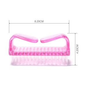 Horn Shape Plastic Nail <b>Scrubbing</b> <b>Brush</b> Nylon Bristle Durable Reusable Manicure Cleaning Tool for Salon DIY - Product Image 2