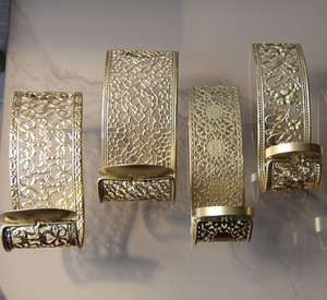Applique da parete in ferro battuto <span class=keywords><strong>oro</strong></span> antico fatte a mano, <span class=keywords><strong>portacandele</strong></span> da appendere per soggiorno - Product Image 6