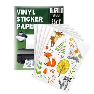 Sıcak satış Fanyi parlak fotoğraf kağıtları özel temizle şeffaf yıldız levha mürekkep püskürtmeli holografik Sticker kağıt - Product Image 4