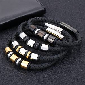 2020 Nieuwkomers Zwart Lederen Armband Transfer Spirituele Kralen Eenvoudige Koppels Armbanden - Product Image 6