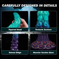 Monster Dildo Sexspielzeug für Frauen Fantasy Dildos mit 10 Vibrationsmodi 35 cm Tentakel Dildo Vibrator Erotikspielzeug für Erwachsene