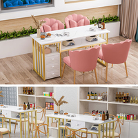 Mobilier de Salon Professionnel Pas Cher : Table et Chaise de Manucure, Équipement de Salon à Ongles en Marbre