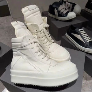 Zapatos Planos de Caña Alta Sin Cordones - Botines Negros para Hombre, Zapatos Deportivos de Diseño Casual y Lujosos, Ligeros y Desodorantes - Product Image 1