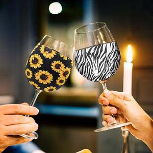 Factory Custom logo Sublimation Print Neoprene Stubby Holder Insulated Wine Glasses Cooler Sleeve <b>Cup</b> <b>Cover</b> - Product Image 4