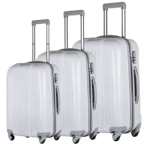 4つのダブルホイール付き高品質ABSスーツケース光沢のあるフロントデザインの荷物セットPCフィルム付き