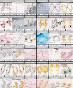 Boucles d'oreilles en argent 92,5, pierres colorées, manchettes d'oreilles en argent sterling, pendientes en argent 925 certifié. - Product Image 6