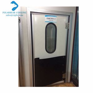 Porte <span class=keywords><strong>de</strong></span> circulation métallique à double action commerciale avec pare-chocs en caoutchouc anti-collision - Product Image 2