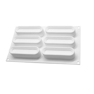 6-Cavity Long Silicone Mousse Mold Rectangle Cake Chocolate Ice Cream Mold DIY Baking Tool - Product Image 5