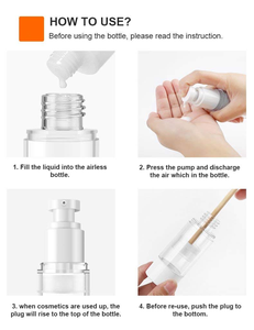 Bouteilles en plastique sans air recyclables de 15 ml, 30 ml, 50 ml du fabricant chinois avec impression de logo personnalisé pour l'emballage cosmétique - Product Image 6
