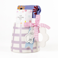 Nouveauté produits de Pâques articles personnalisés tasse de fleur de printemps ensemble de mélange de chocolat chaud cadeau de Pâques ensemble de cadeaux d'anniversaire pour maman fille femmes